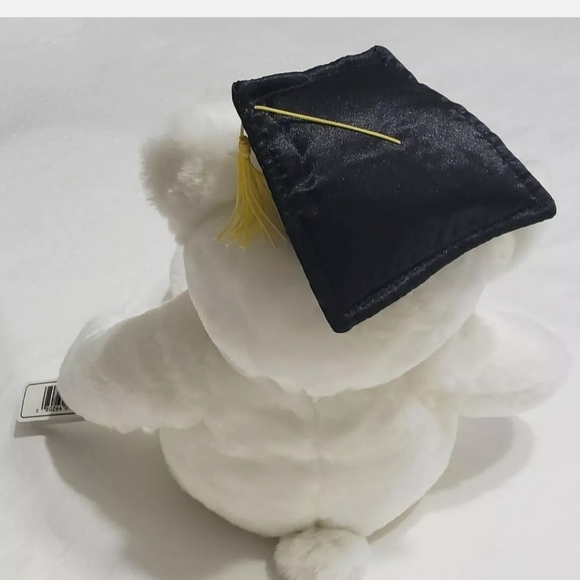 Velvet Touch Collection White Graduation Bear Animal Toy Bear Soft Cute New. - Picture 6 of 8
